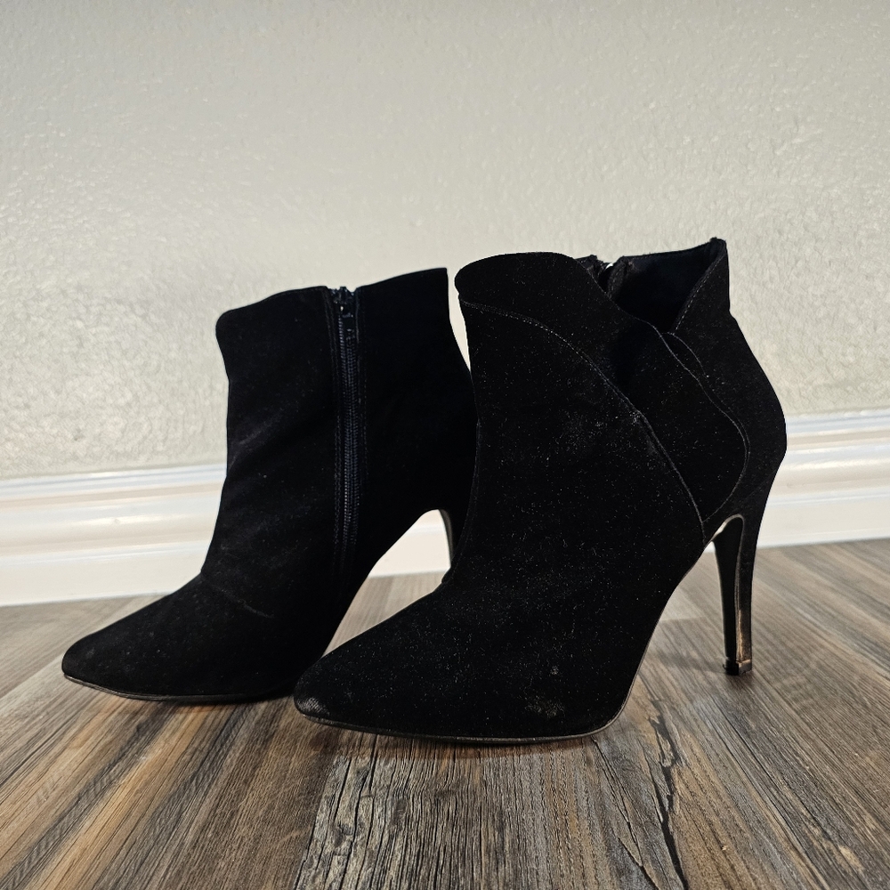 Black Suede Stilletos